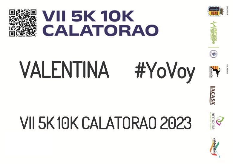 #YoVoy - VALENTINA (VII 5K 10K CALATORAO 2023)