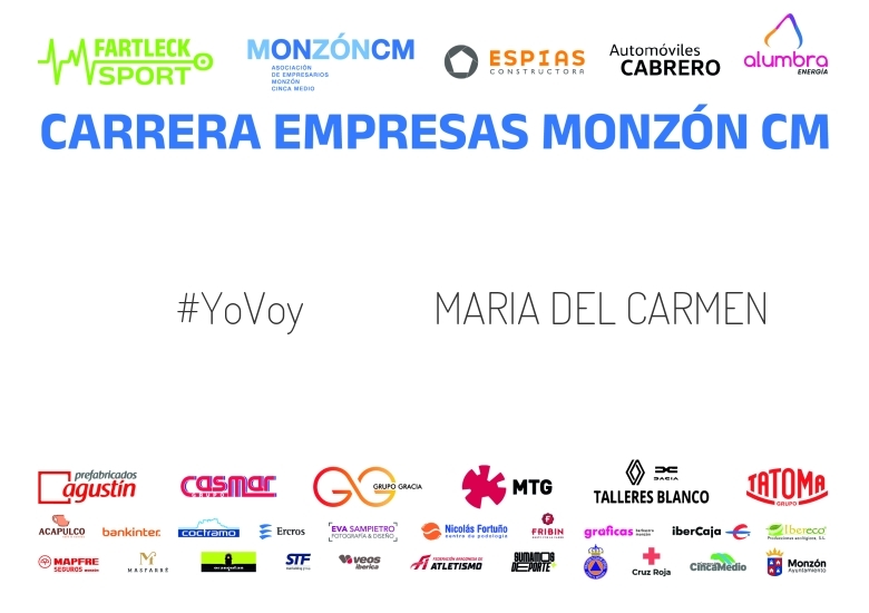 #BinDabei - MARIA DEL CARMEN (I CARRERA EMPRESAS MONZÓN CM 2024)