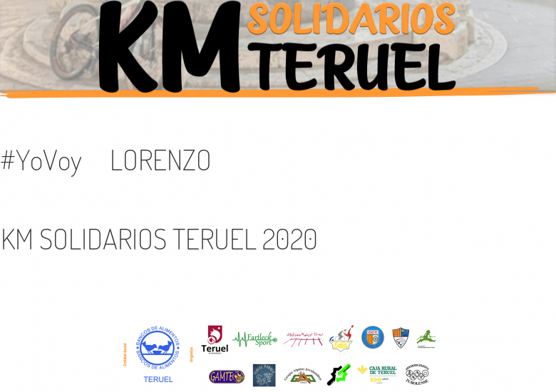 #YoVoy - LORENZO (KM SOLIDARIOS TERUEL 2020  )