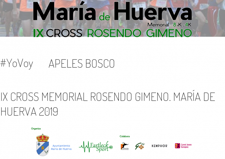 #EuVou - APELES BOSCO (IX CROSS MEMORIAL ROSENDO GIMENO. MARÍA DE HUERVA 2019)