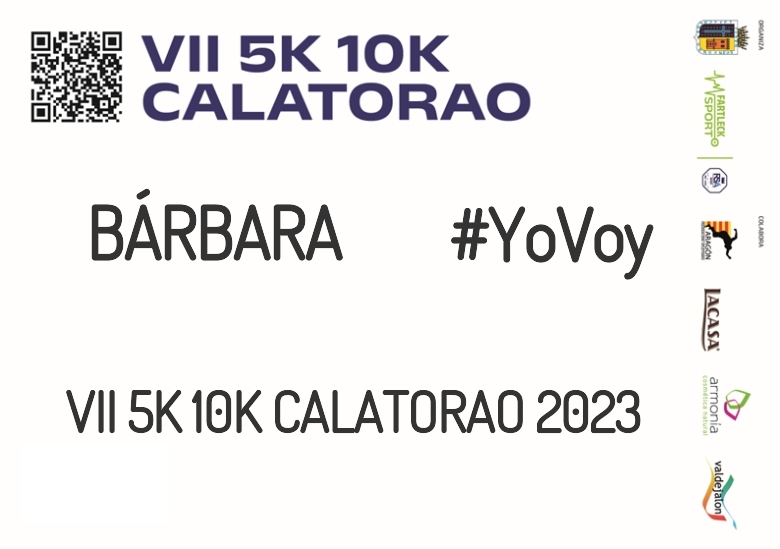 #ImGoing - BÁRBARA (VII 5K 10K CALATORAO 2023)