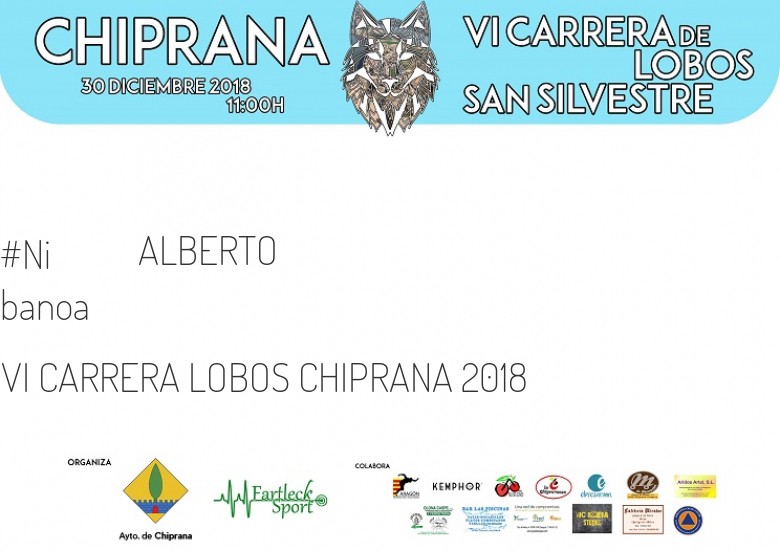 #YoVoy - ALBERTO (VI CARRERA LOBOS CHIPRANA 2018)