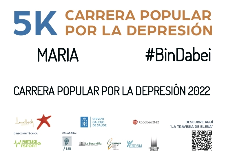 #JoHiVaig - MARIA (CARRERA POPULAR POR LA DEPRESIÓN 2022)
