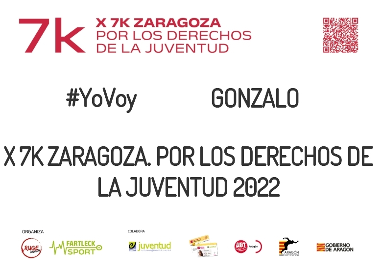 #YoVoy - GONZALO (X 7K ZARAGOZA. POR LOS DERECHOS DE LA JUVENTUD 2022)