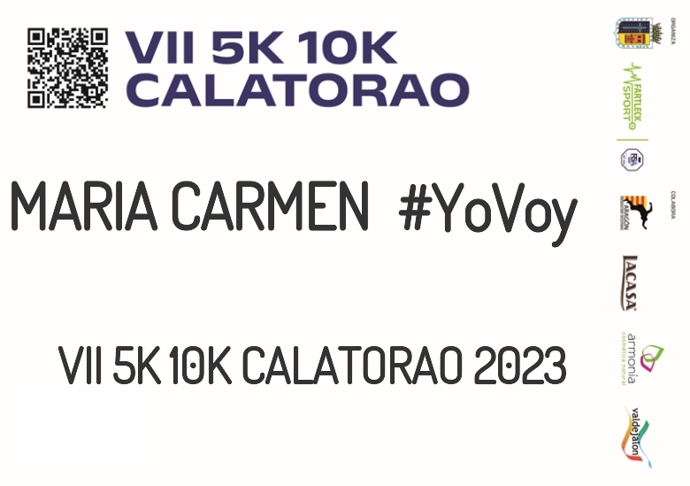 #YoVoy - MARIA CARMEN (VII 5K 10K CALATORAO 2023)