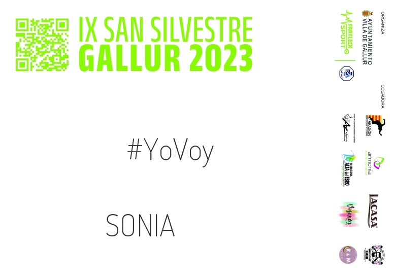 #YoVoy - SONIA (SAN SILVESTRE GALLUR 2023)