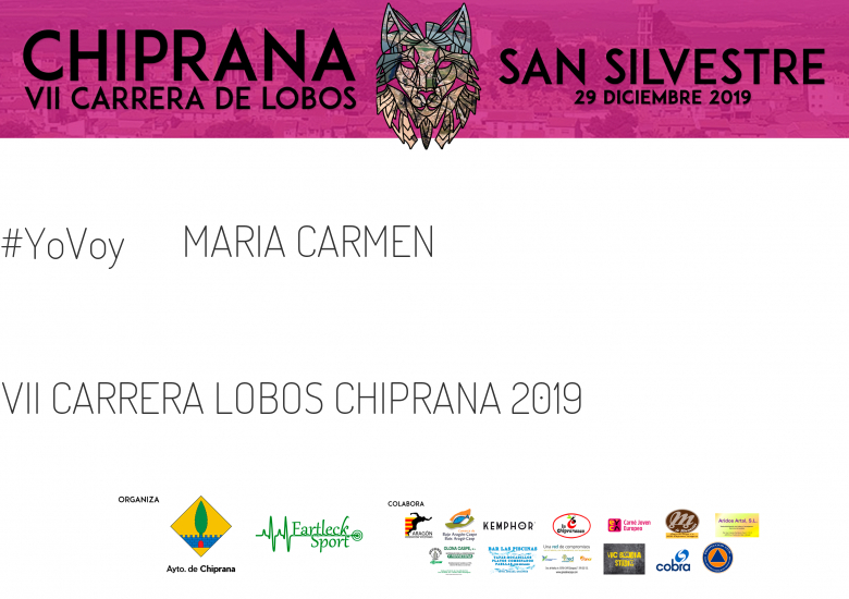 #YoVoy - MARIA CARMEN (VII CARRERA LOBOS CHIPRANA 2019 )
