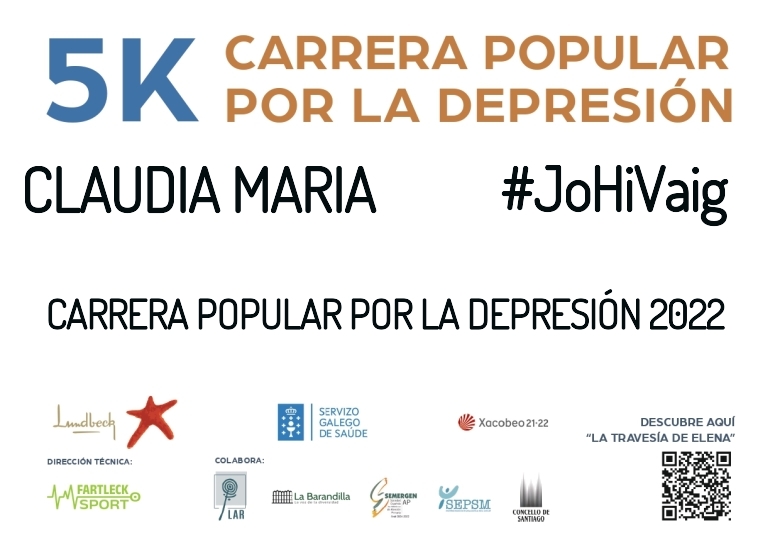 #ImGoing - CLAUDIA MARIA (CARRERA POPULAR POR LA DEPRESIÓN 2022)