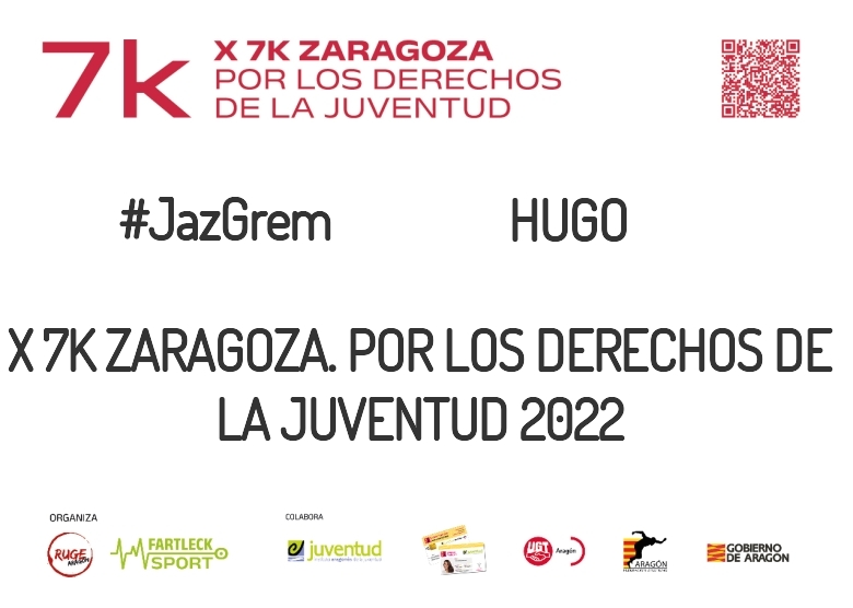 #YoVoy - HUGO (X 7K ZARAGOZA. POR LOS DERECHOS DE LA JUVENTUD 2022)