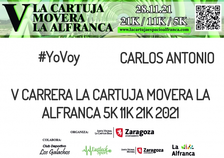 #ImGoing - CARLOS ANTONIO (V CARRERA LA CARTUJA MOVERA LA ALFRANCA 5K 11K 21K 2021)