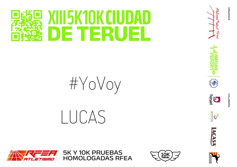 #YoVoy - LUCAS (10K Y 5K CIUDAD DE TERUEL 2024)