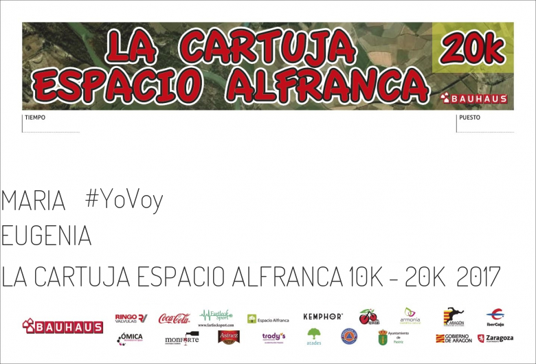 #JeVais - MARIA EUGENIA (LA CARTUJA ESPACIO ALFRANCA 10K - 20K  2017)