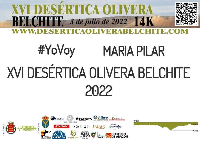 #EuVou - MARIA PILAR (XVI DESÉRTICA OLIVERA BELCHITE 2022 )
