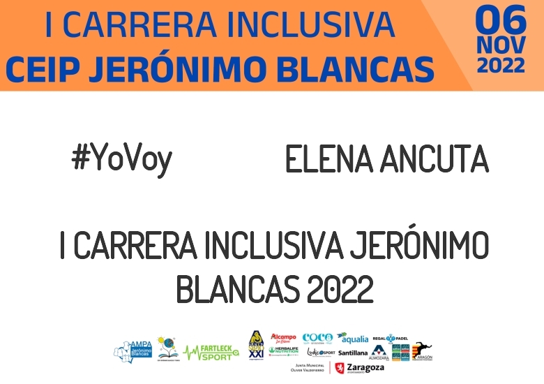 #BinDabei - ELENA ANCUTA (I CARRERA INCLUSIVA JERÓNIMO BLANCAS 2022)