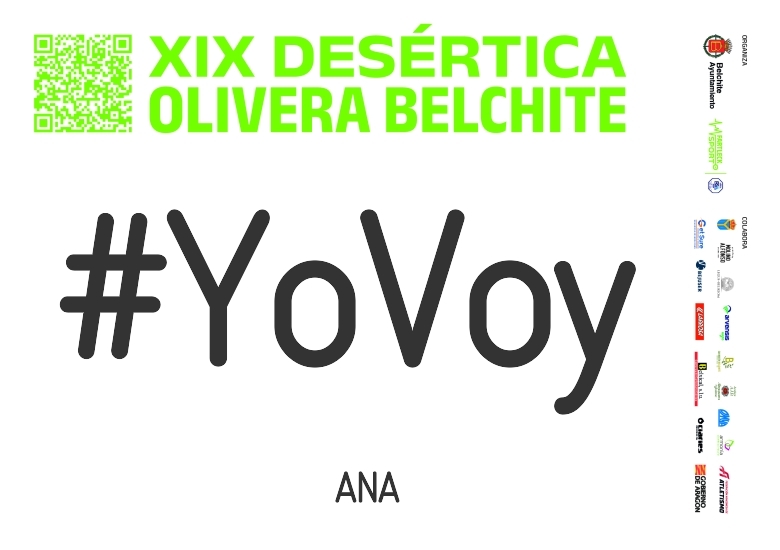 #YoVoy - ANA (XIX DESÉRTICA OLIVERA BELCHITE 2025)