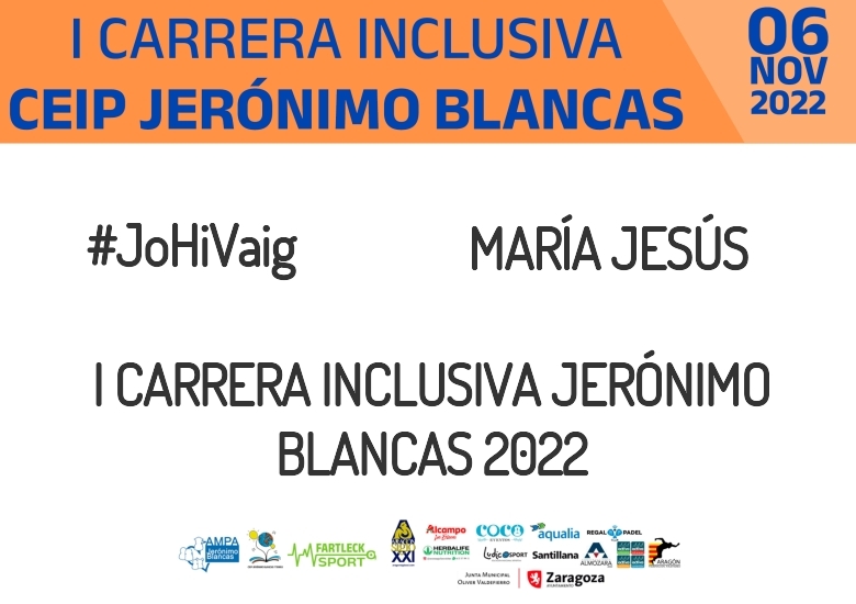 #YoVoy - MARÍA JESÚS (I CARRERA INCLUSIVA JERÓNIMO BLANCAS 2022)