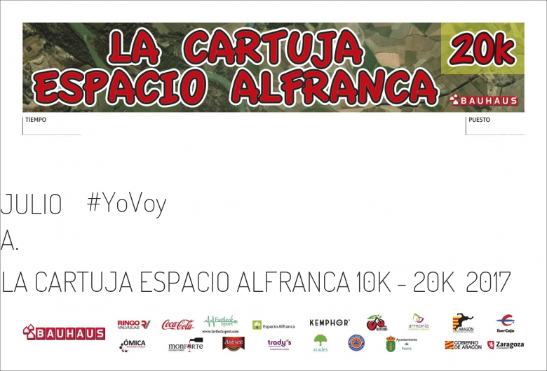 #YoVoy - JULIO A. (LA CARTUJA ESPACIO ALFRANCA 10K - 20K  2017)