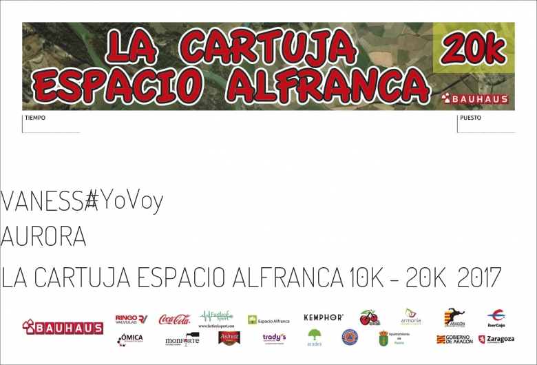 #EuVou - VANESSA AURORA (LA CARTUJA ESPACIO ALFRANCA 10K - 20K  2017)