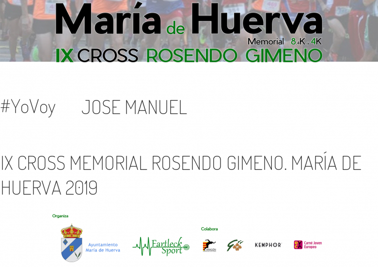 #YoVoy - JOSE MANUEL (IX CROSS MEMORIAL ROSENDO GIMENO. MARÍA DE HUERVA 2019)