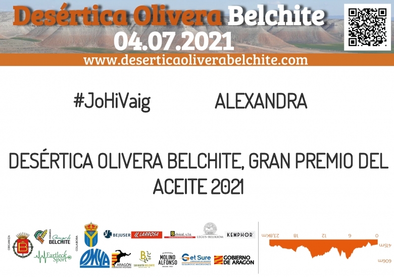 #YoVoy - ALEXANDRA (DESÉRTICA OLIVERA BELCHITE, GRAN PREMIO DEL ACEITE 2021)