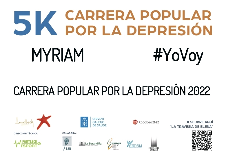 #JoHiVaig - MYRIAM (CARRERA POPULAR POR LA DEPRESIÓN 2022)