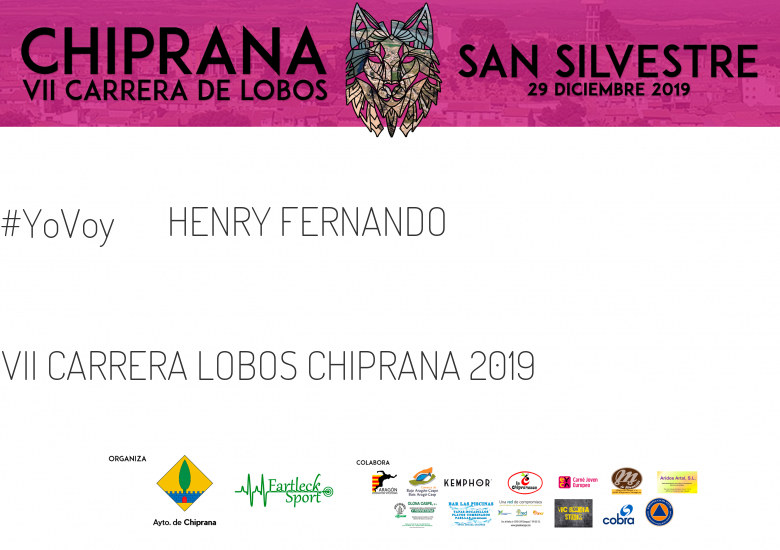 #EuVou - HENRY FERNANDO (VII CARRERA LOBOS CHIPRANA 2019 )