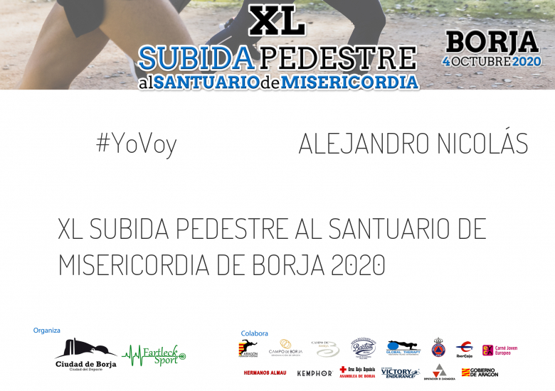 #YoVoy - ALEJANDRO NICOLÁS (XL SUBIDA PEDESTRE AL SANTUARIO DE MISERICORDIA DE BORJA 2020)