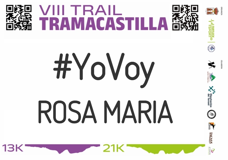 #YoVoy - ROSA MARIA (VIII TRAMACASTILLA TRAIL DESAFÍO BARRANCO HONDO 2023)