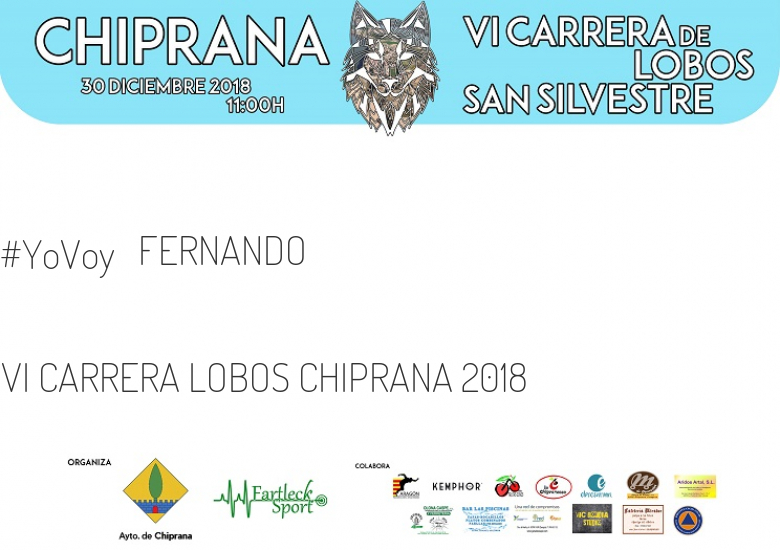 #YoVoy - FERNANDO (VI CARRERA LOBOS CHIPRANA 2018)