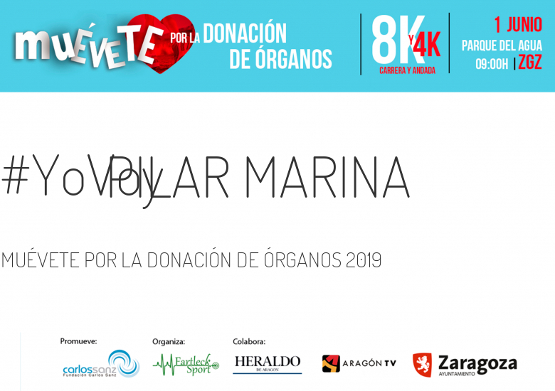 #YoVoy - PILAR MARINA (MUÉVETE POR LA DONACIÓN DE ÓRGANOS 2019)