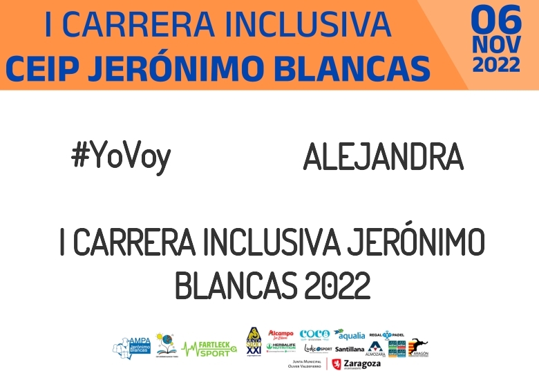 #YoVoy - ALEJANDRA (I CARRERA INCLUSIVA JERÓNIMO BLANCAS 2022)