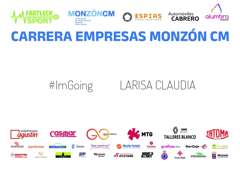 #YoVoy - LARISA CLAUDIA (I CARRERA EMPRESAS MONZÓN CM 2024)