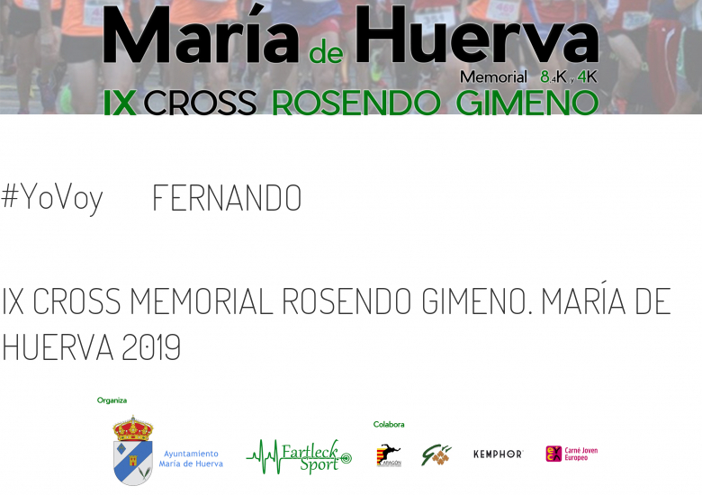 #ImGoing - FERNANDO (IX CROSS MEMORIAL ROSENDO GIMENO. MARÍA DE HUERVA 2019)