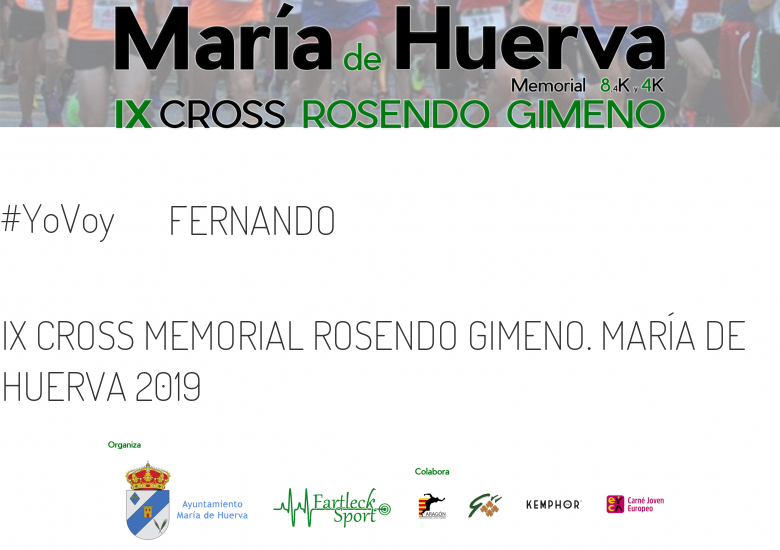 #YoVoy - FERNANDO (IX CROSS MEMORIAL ROSENDO GIMENO. MARÍA DE HUERVA 2019)