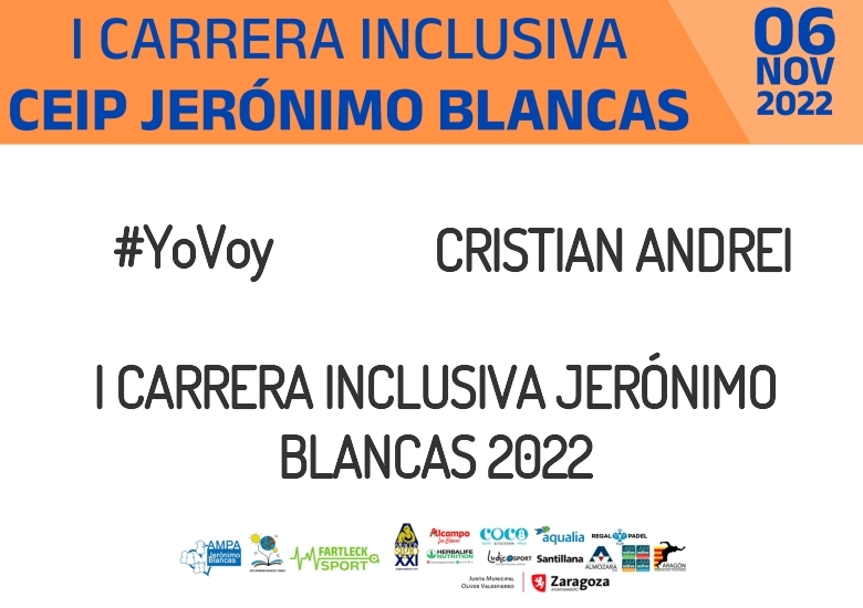 #JoHiVaig - CRISTIAN ANDREI (I CARRERA INCLUSIVA JERÓNIMO BLANCAS 2022)