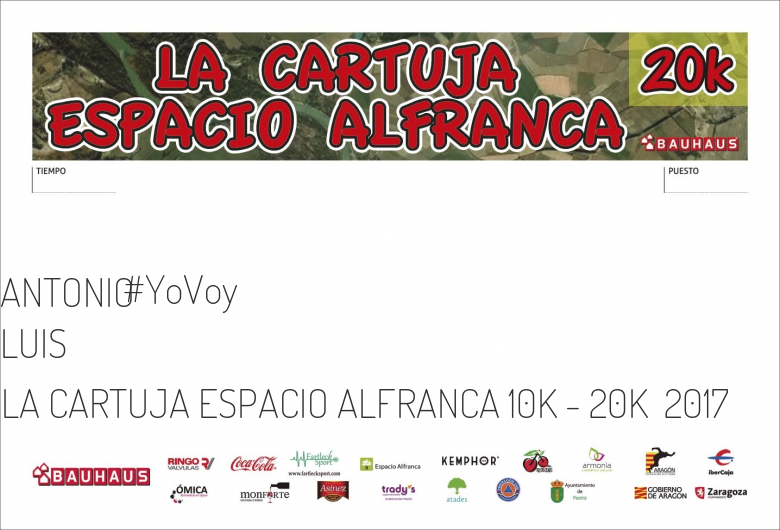 #YoVoy - ANTONIO LUIS (LA CARTUJA ESPACIO ALFRANCA 10K - 20K  2017)