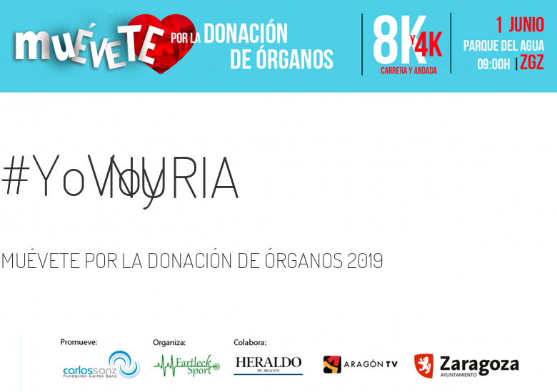 #YoVoy - NURIA (MUÉVETE POR LA DONACIÓN DE ÓRGANOS 2019)