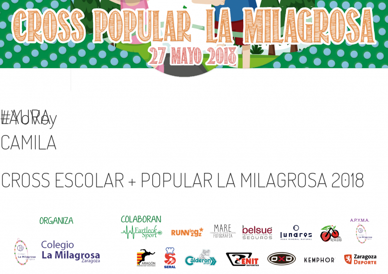 #YoVoy - LAURA CAMILA (CROSS ESCOLAR + POPULAR LA MILAGROSA 2018)