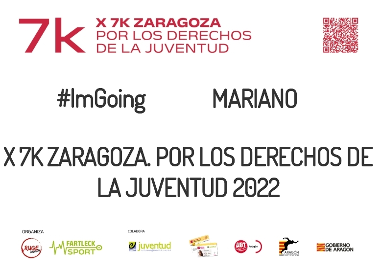 #YoVoy - MARIANO (X 7K ZARAGOZA. POR LOS DERECHOS DE LA JUVENTUD 2022)