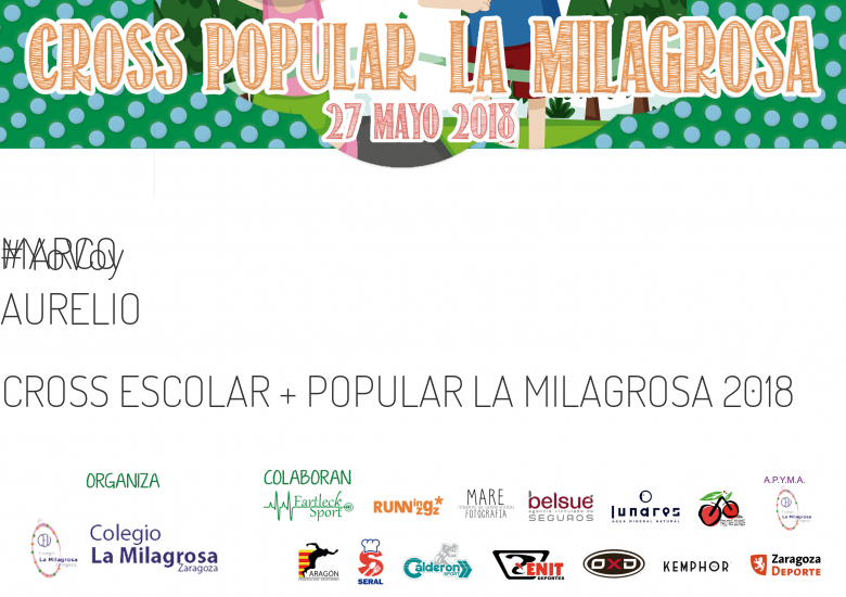 #YoVoy - MARCO AURELIO (CROSS ESCOLAR + POPULAR LA MILAGROSA 2018)