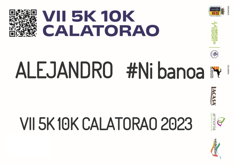 #YoVoy - ALEJANDRO (VII 5K 10K CALATORAO 2023)