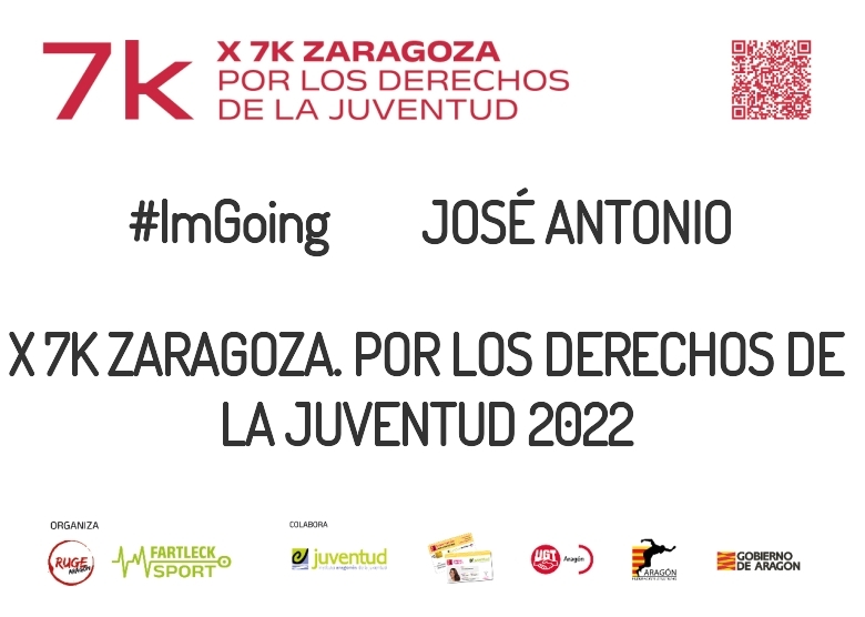 #YoVoy - JOSÉ ANTONIO (X 7K ZARAGOZA. POR LOS DERECHOS DE LA JUVENTUD 2022)