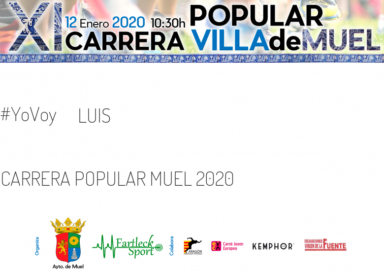 #JeVais - LUIS (CARRERA POPULAR MUEL 2020 )