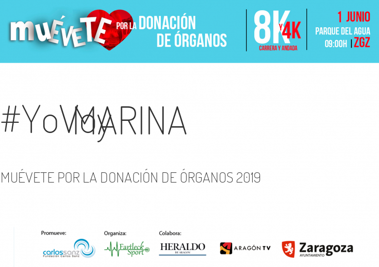 #YoVoy - MARINA (MUÉVETE POR LA DONACIÓN DE ÓRGANOS 2019)