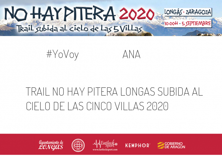 #JoHiVaig - ANA (TRAIL NO HAY PITERA LONGAS SUBIDA AL CIELO DE LAS CINCO VILLAS 2020)