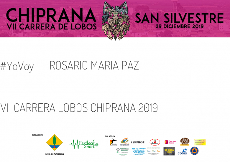#ImGoing - ROSARIO MARIA PAZ (VII CARRERA LOBOS CHIPRANA 2019 )