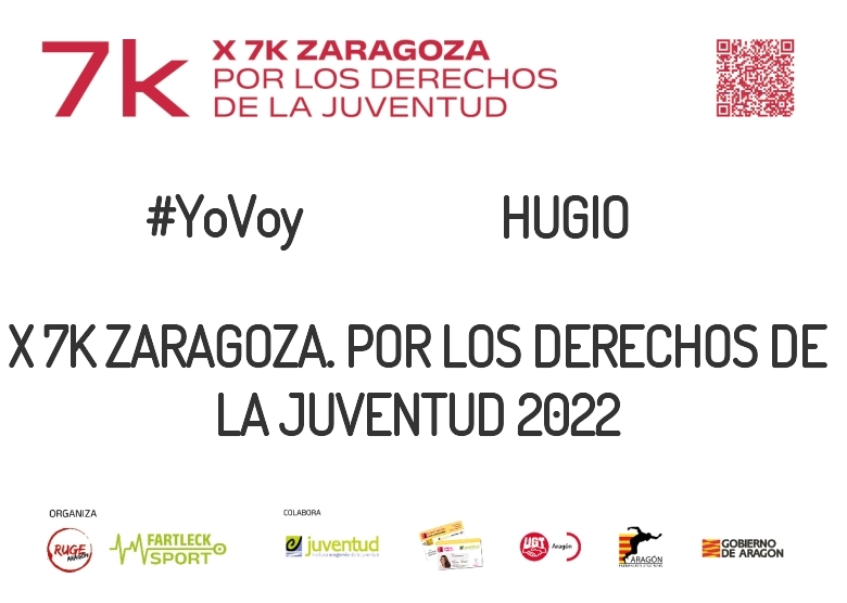 #YoVoy - HUGIO (X 7K ZARAGOZA. POR LOS DERECHOS DE LA JUVENTUD 2022)